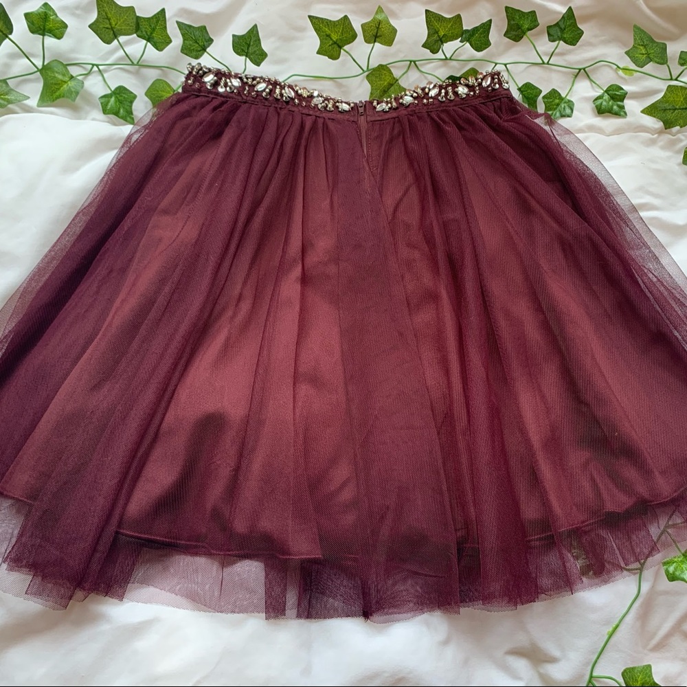 JC Penny Two Piece Maroon Formal Dress - Picture 11 of 11